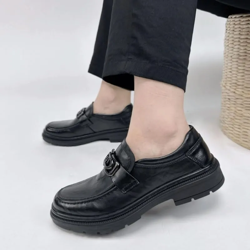 Mans Loafers Leather Shoes for Driving Walking Wedding Outdoor Indoor Size Suitable for All Seasons
