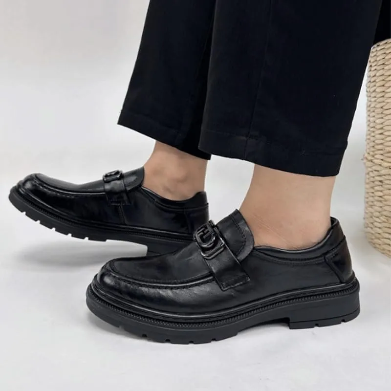 Mans Loafers Leather Shoes for Driving Walking Wedding Outdoor Indoor Size Suitable for All Seasons