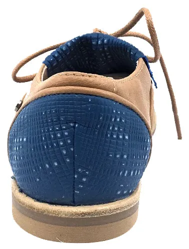 Manuela de Juan Boy's and Girl's Tan and Blue Diana Oxford