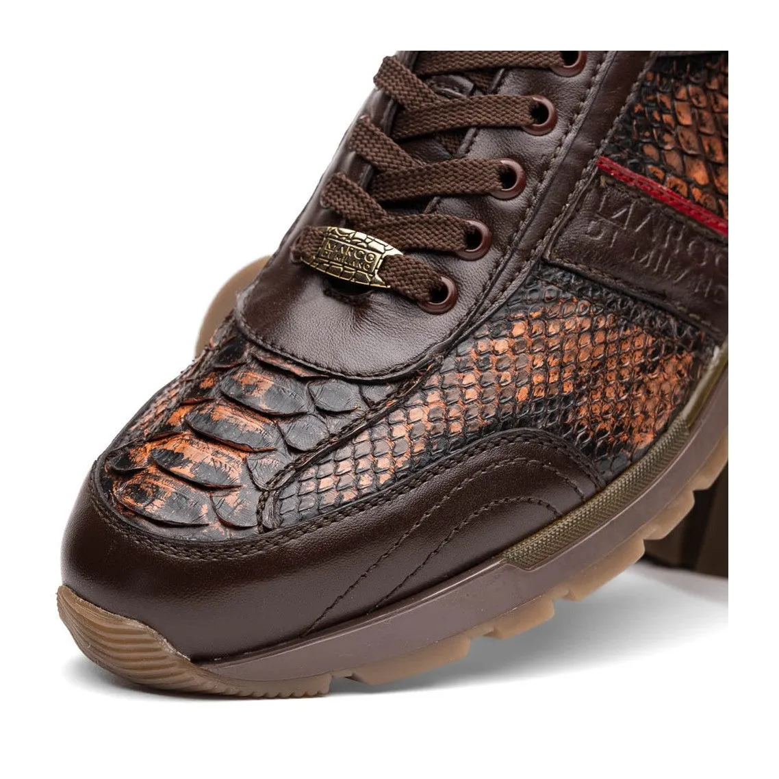 Marco Di Milano Brescia Men's Shoes Genuine Snake Skin / Calf-Skin Leather Sneakers (MDM1124)