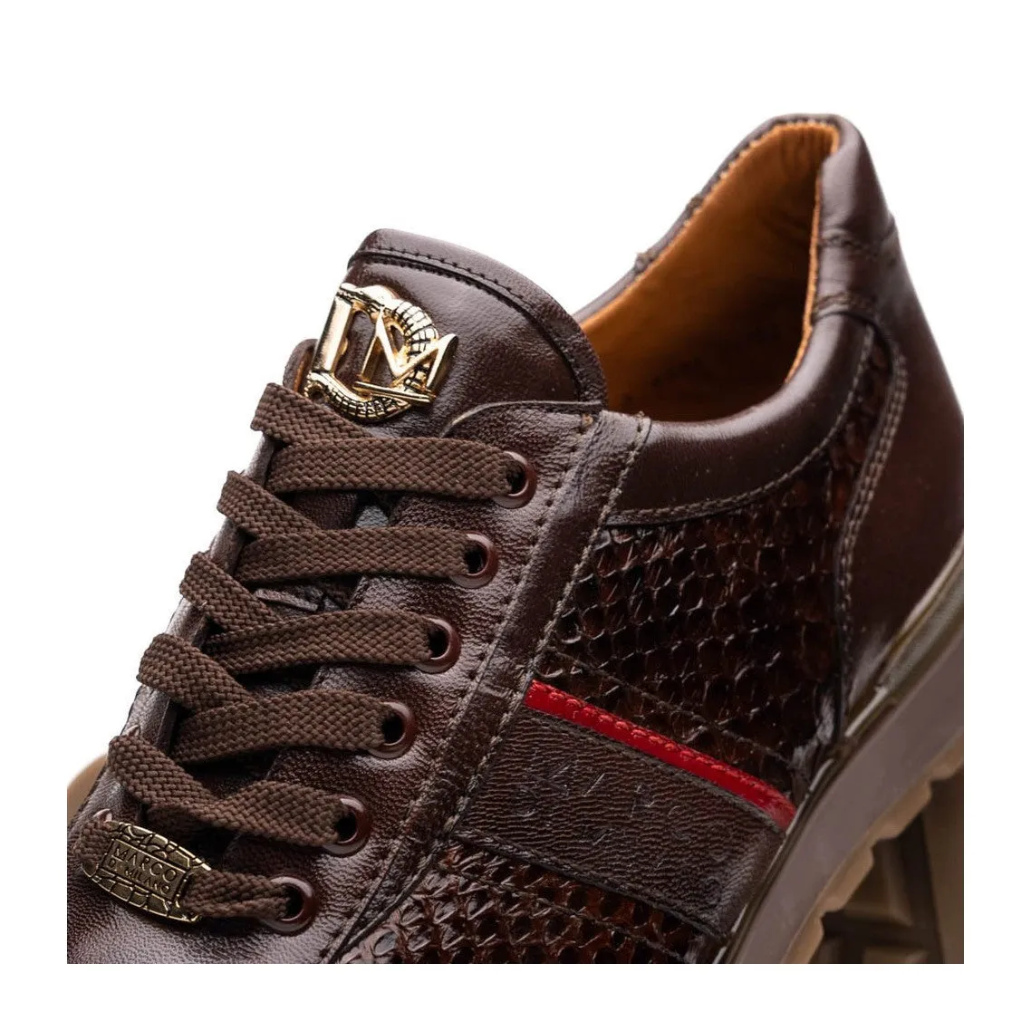 Marco Di Milano Brescia Men's Shoes Genuine Snake Skin / Calf-Skin Leather Sneakers (MDM1124)