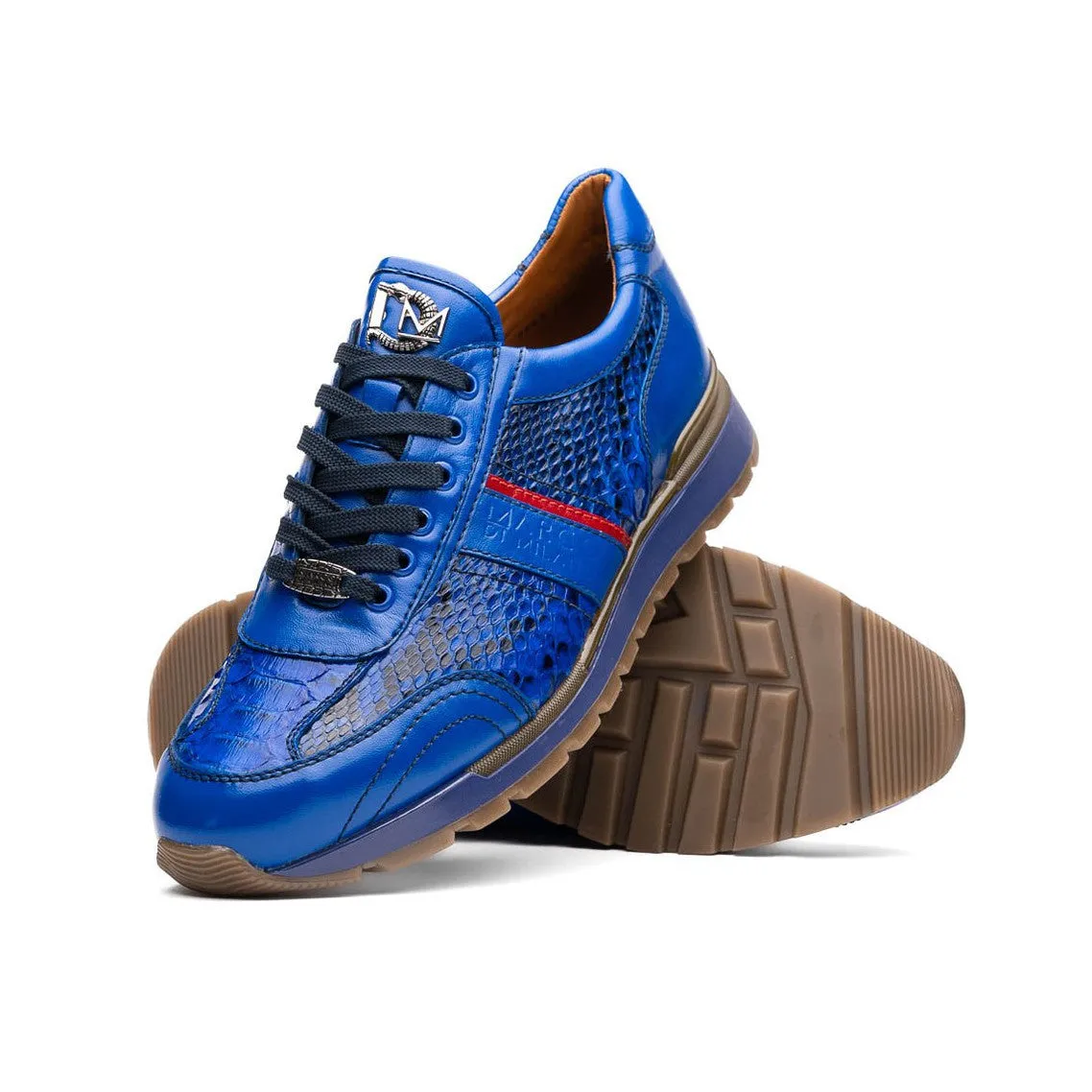 Marco Di Milano Brescia Men's Shoes Genuine Snake Skin / Calf-Skin Leather Sneakers (MDM1124)