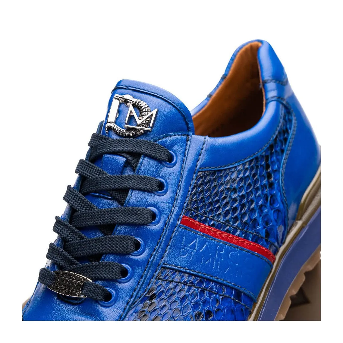 Marco Di Milano Brescia Men's Shoes Genuine Snake Skin / Calf-Skin Leather Sneakers (MDM1124)
