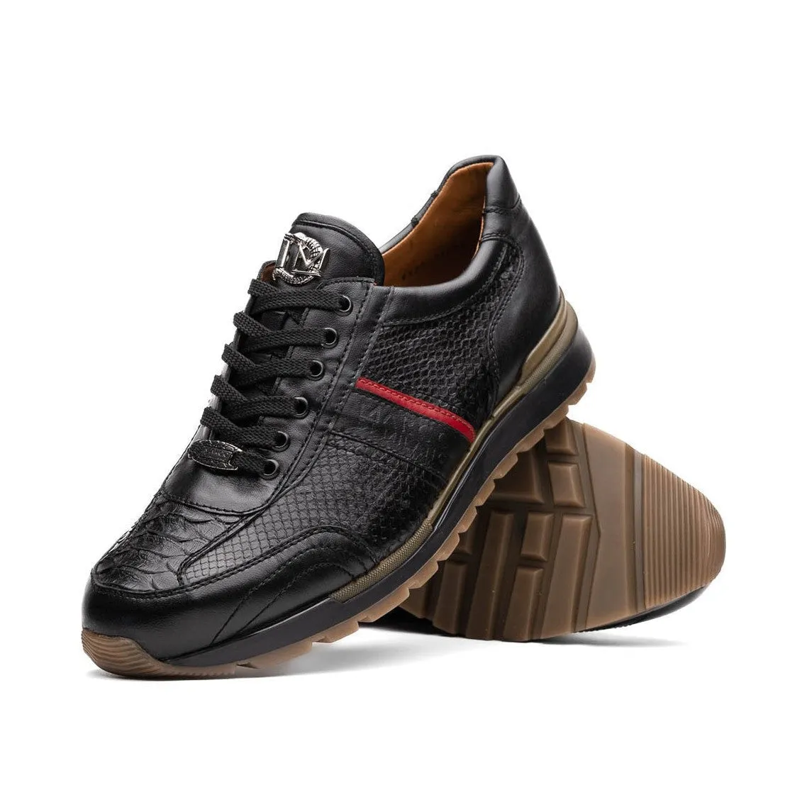 Marco Di Milano Brescia Men's Shoes Genuine Snake Skin / Calf-Skin Leather Sneakers (MDM1124)