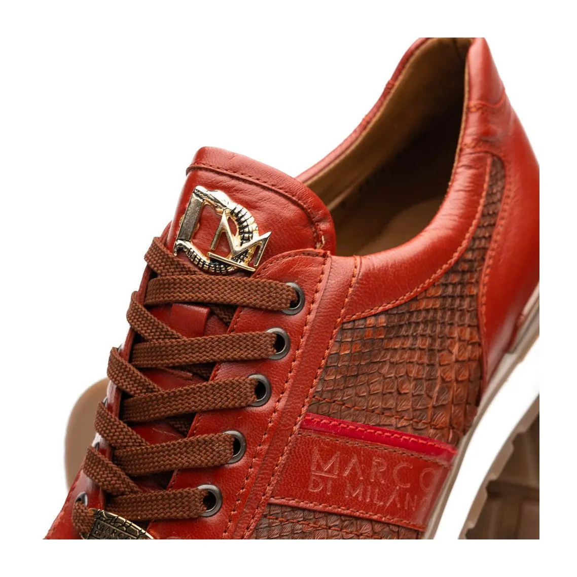 Marco Di Milano Brescia Men's Shoes Genuine Snake Skin / Calf-Skin Leather Sneakers (MDM1124)