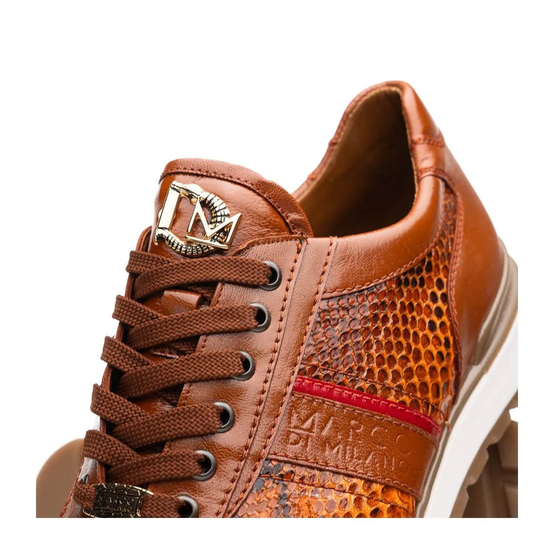 Marco Di Milano Brescia Men's Shoes Genuine Snake Skin / Calf-Skin Leather Sneakers (MDM1124)