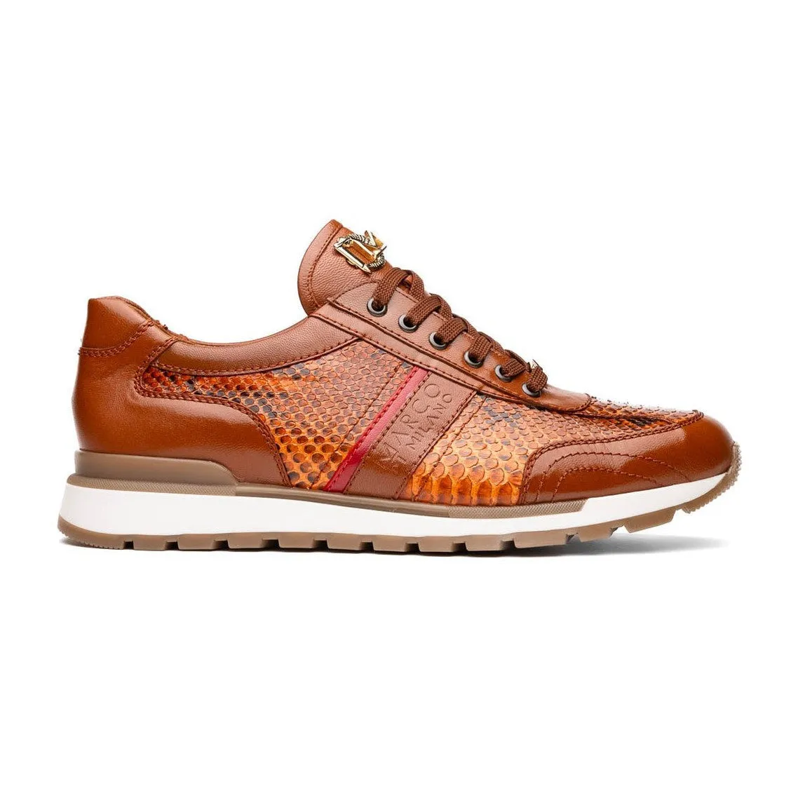 Marco Di Milano Brescia Men's Shoes Genuine Snake Skin / Calf-Skin Leather Sneakers (MDM1124)