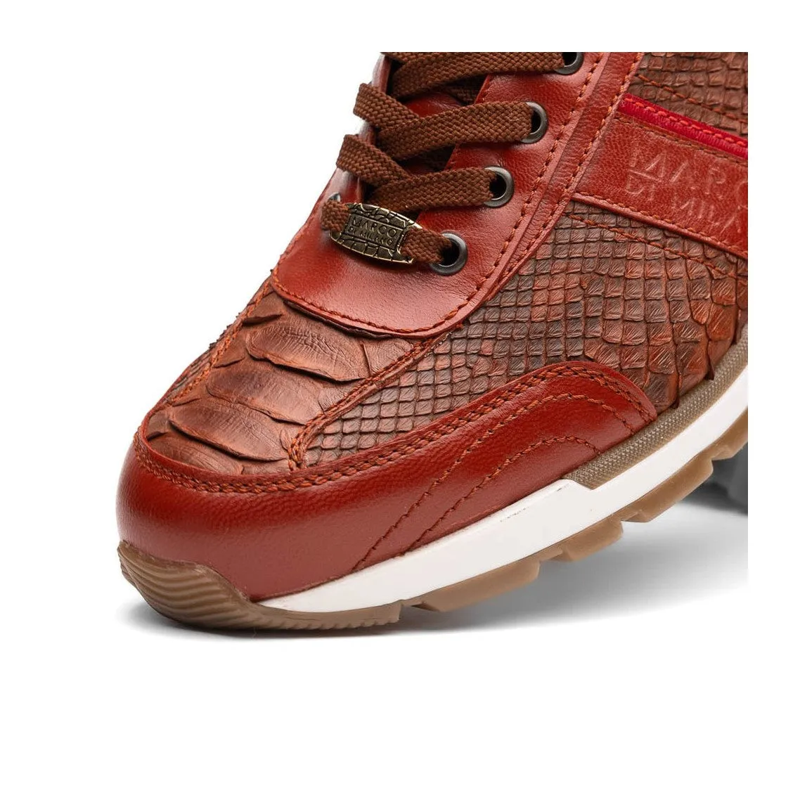 Marco Di Milano Brescia Men's Shoes Genuine Snake Skin / Calf-Skin Leather Sneakers (MDM1124)