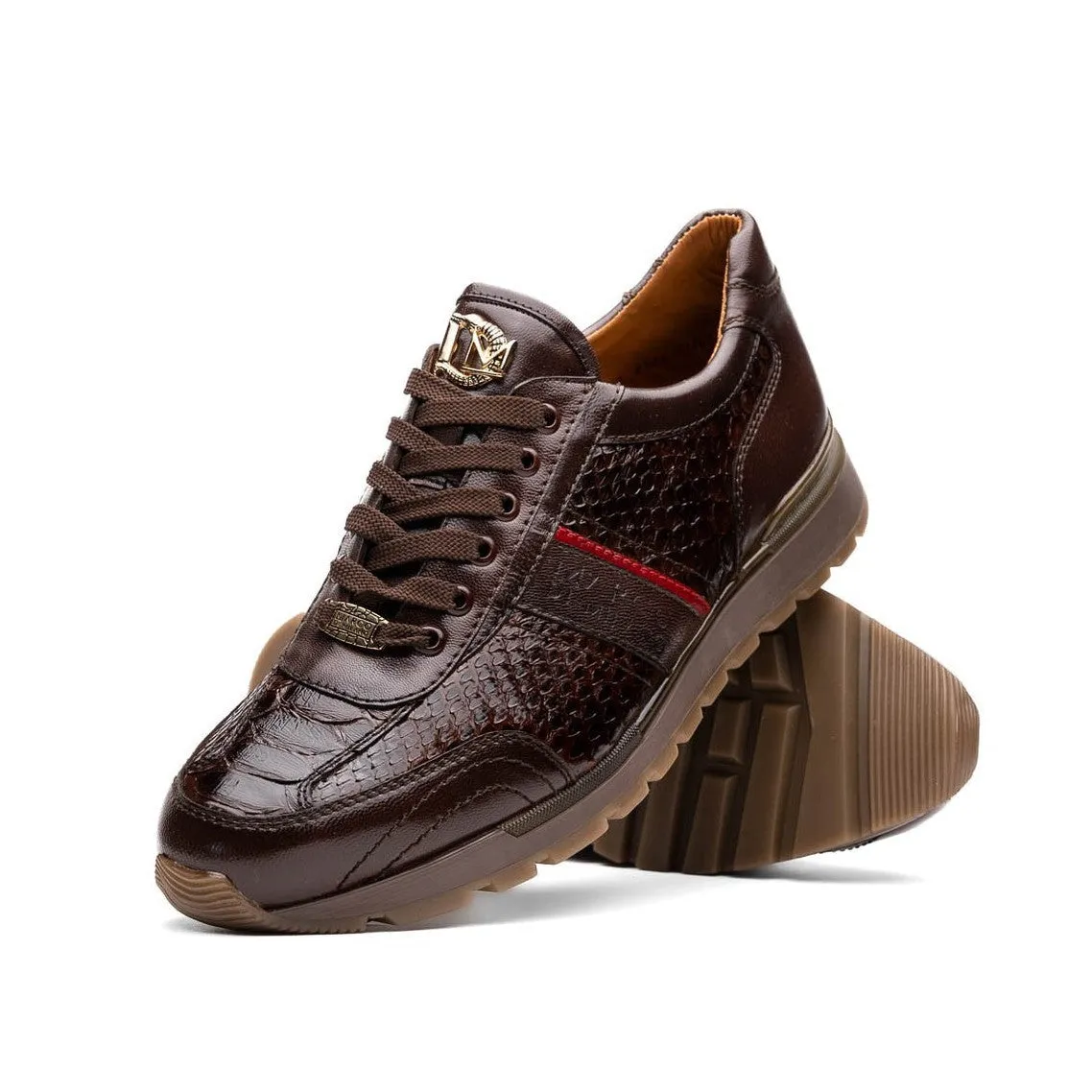 Marco Di Milano Brescia Men's Shoes Genuine Snake Skin / Calf-Skin Leather Sneakers (MDM1124)