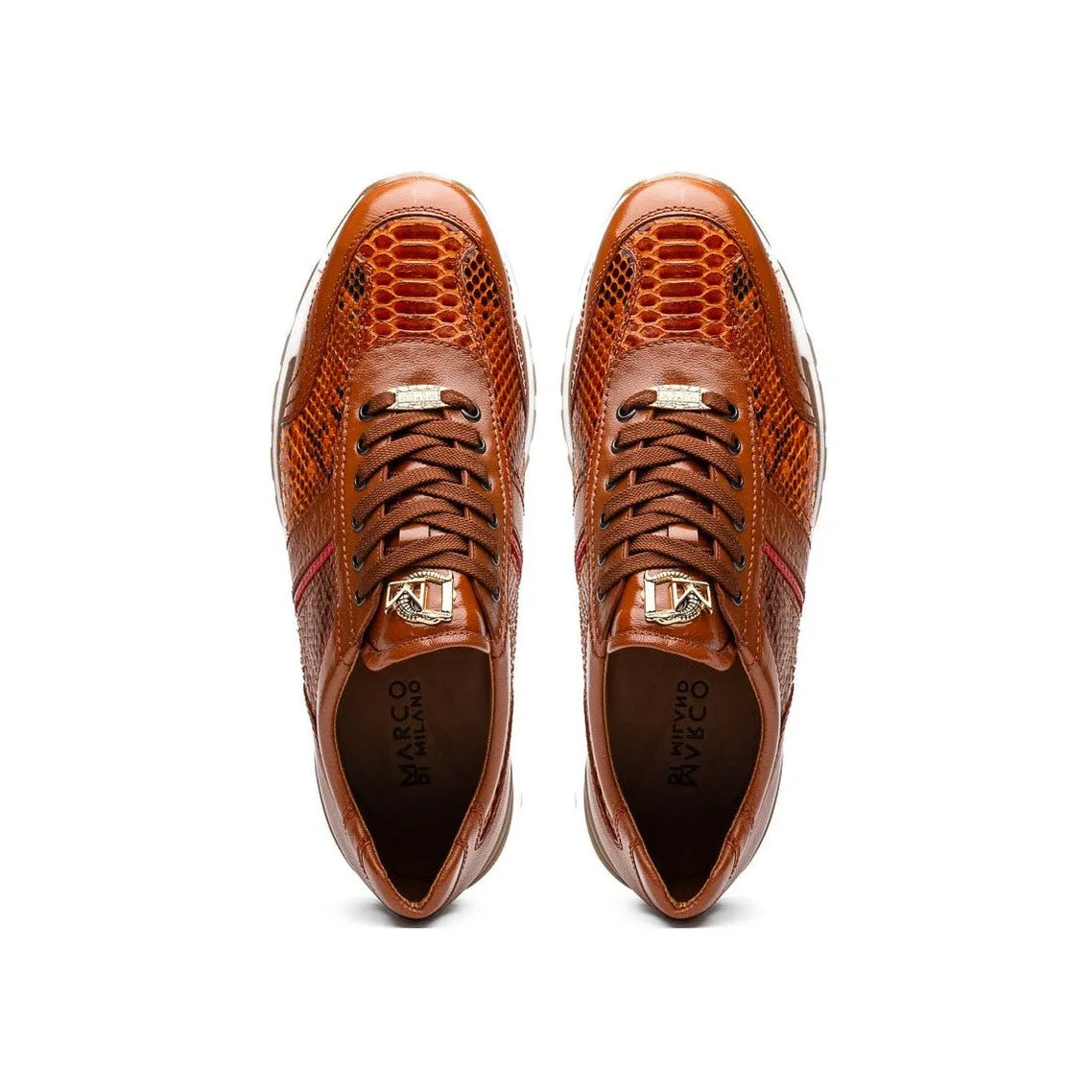 Marco Di Milano Brescia Men's Shoes Genuine Snake Skin / Calf-Skin Leather Sneakers (MDM1124)