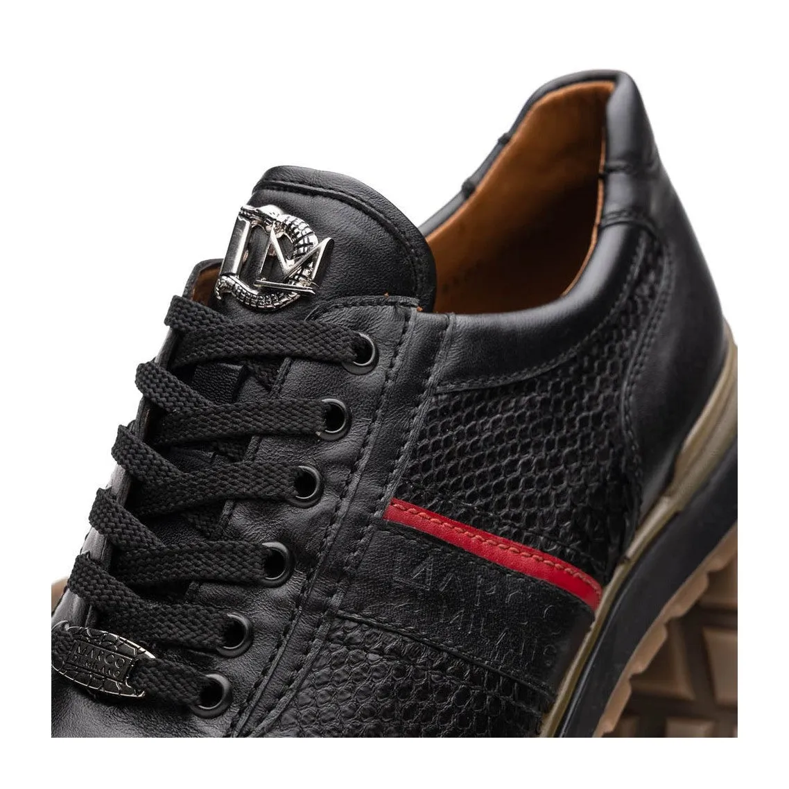 Marco Di Milano Brescia Men's Shoes Genuine Snake Skin / Calf-Skin Leather Sneakers (MDM1124)