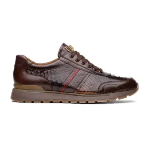 Marco Di Milano Brescia Men's Shoes Genuine Snake Skin / Calf-Skin Leather Sneakers (MDM1124)
