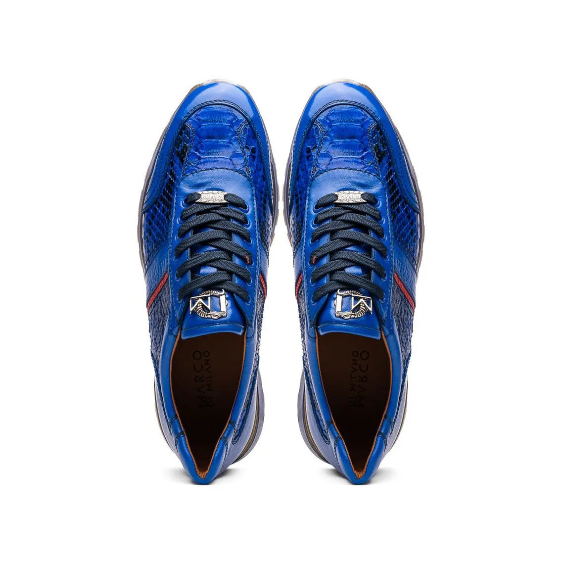 Marco Di Milano Brescia Men's Shoes Genuine Snake Skin / Calf-Skin Leather Sneakers (MDM1124)