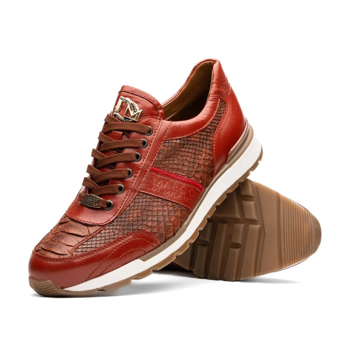 Marco Di Milano Brescia Men's Shoes Genuine Snake Skin / Calf-Skin Leather Sneakers (MDM1124)