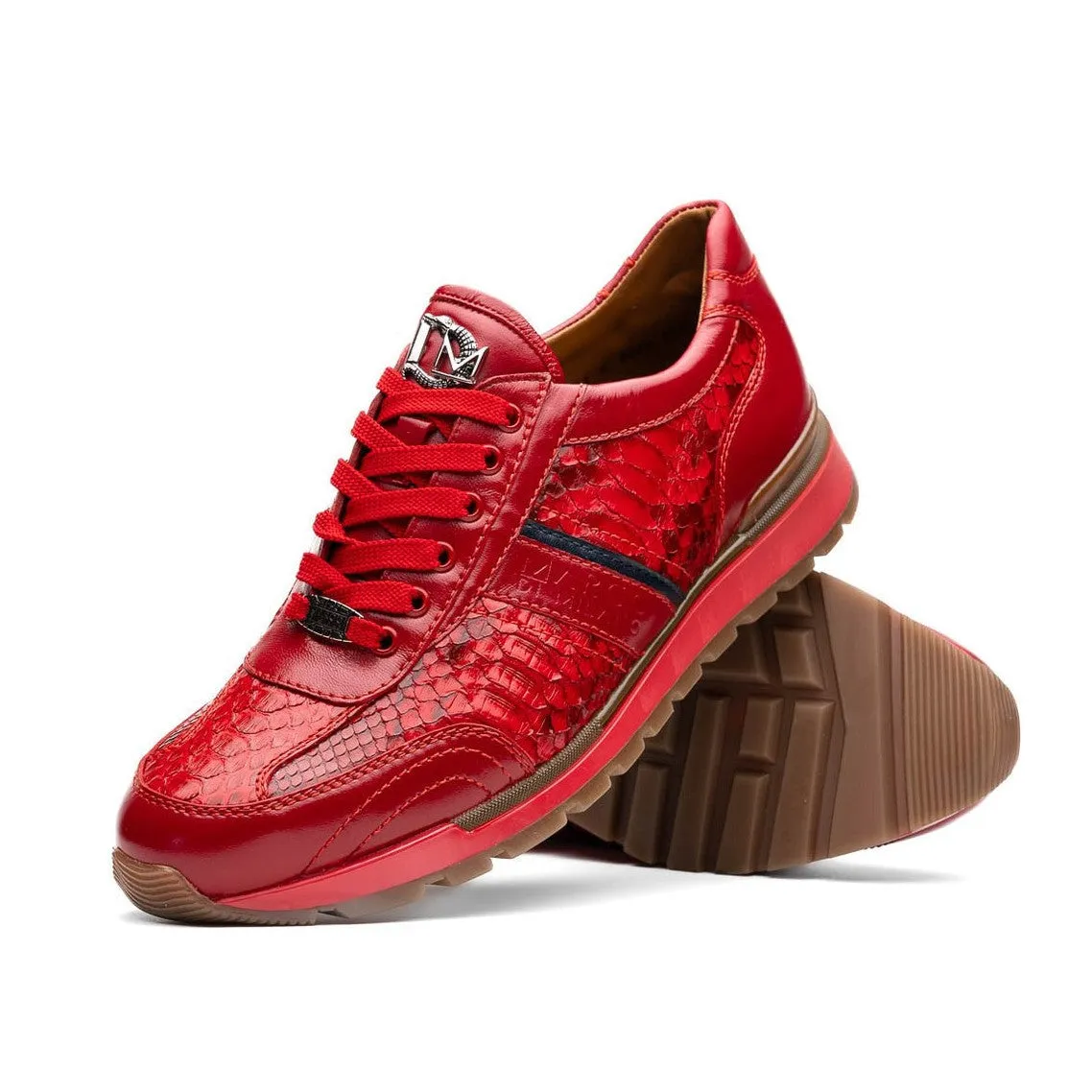 Marco Di Milano Brescia Men's Shoes Genuine Snake Skin / Calf-Skin Leather Sneakers (MDM1124)