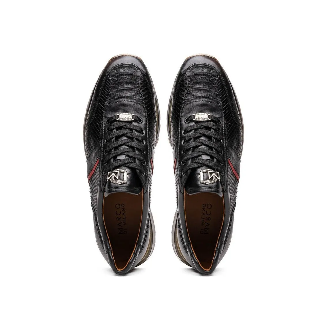 Marco Di Milano Brescia Men's Shoes Genuine Snake Skin / Calf-Skin Leather Sneakers (MDM1124)