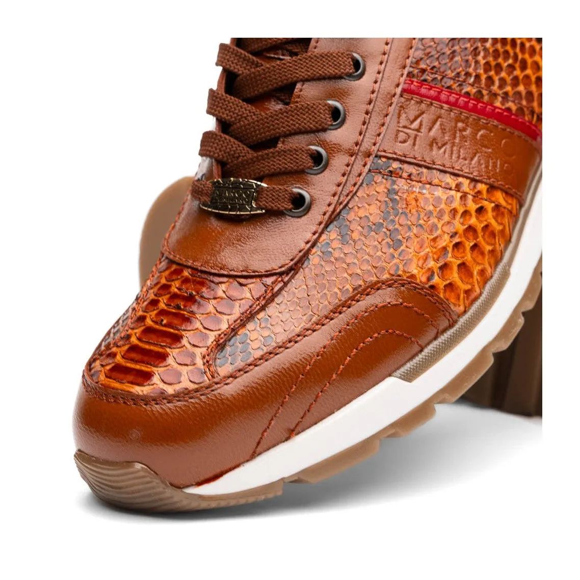 Marco Di Milano Brescia Men's Shoes Genuine Snake Skin / Calf-Skin Leather Sneakers (MDM1124)