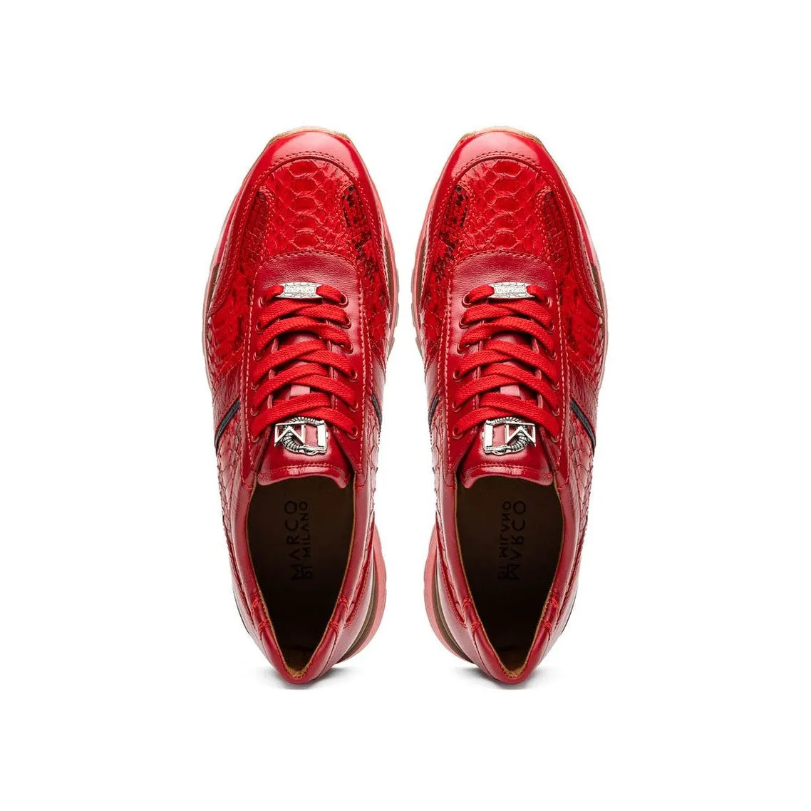 Marco Di Milano Brescia Men's Shoes Genuine Snake Skin / Calf-Skin Leather Sneakers (MDM1124)