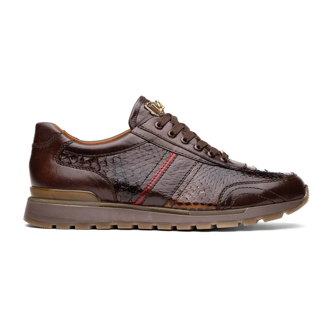 Marco Di Milano Brescia Men's Shoes Genuine Snake Skin / Calf-Skin Leather Sneakers (MDM1124)
