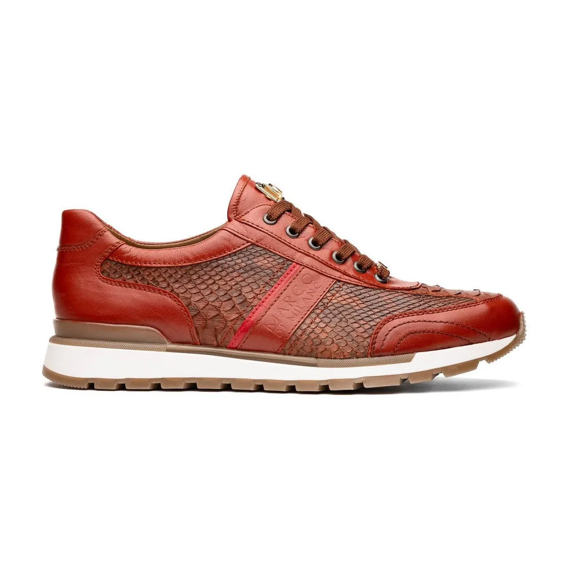 Marco Di Milano Brescia Men's Shoes Genuine Snake Skin / Calf-Skin Leather Sneakers (MDM1124)