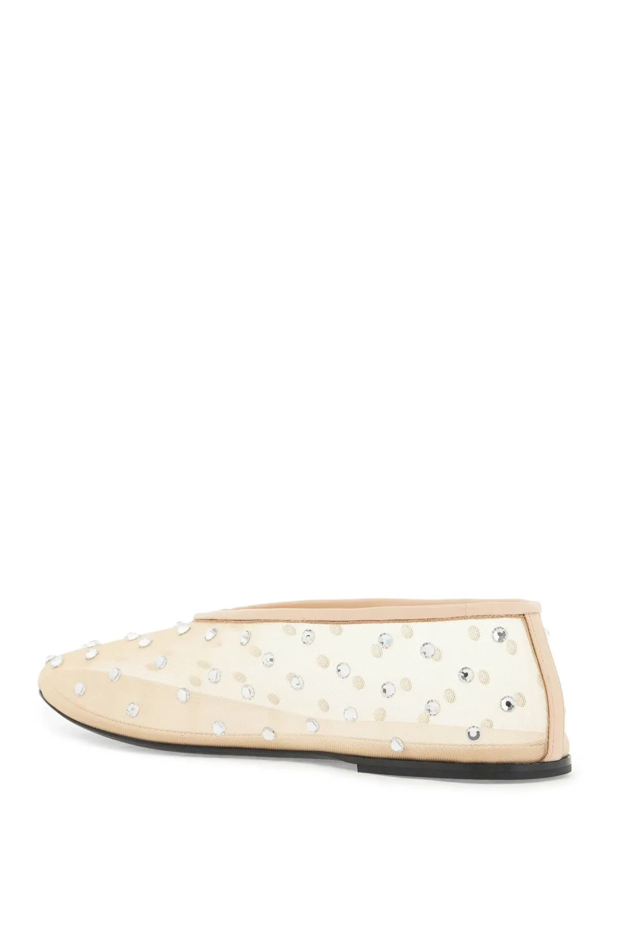 marcy mesh ballet flats with swarovski crystals F4038 4068 NUDE