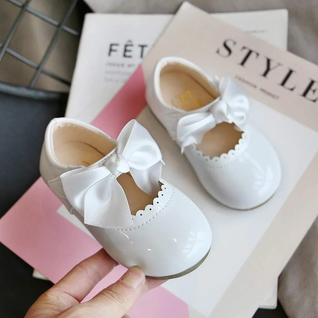 Mary Jane Dress Shoes for Girl Toddler Kid Butterfly Knot Princess Leather Shoes Sandals Ballerina Flats Shoes