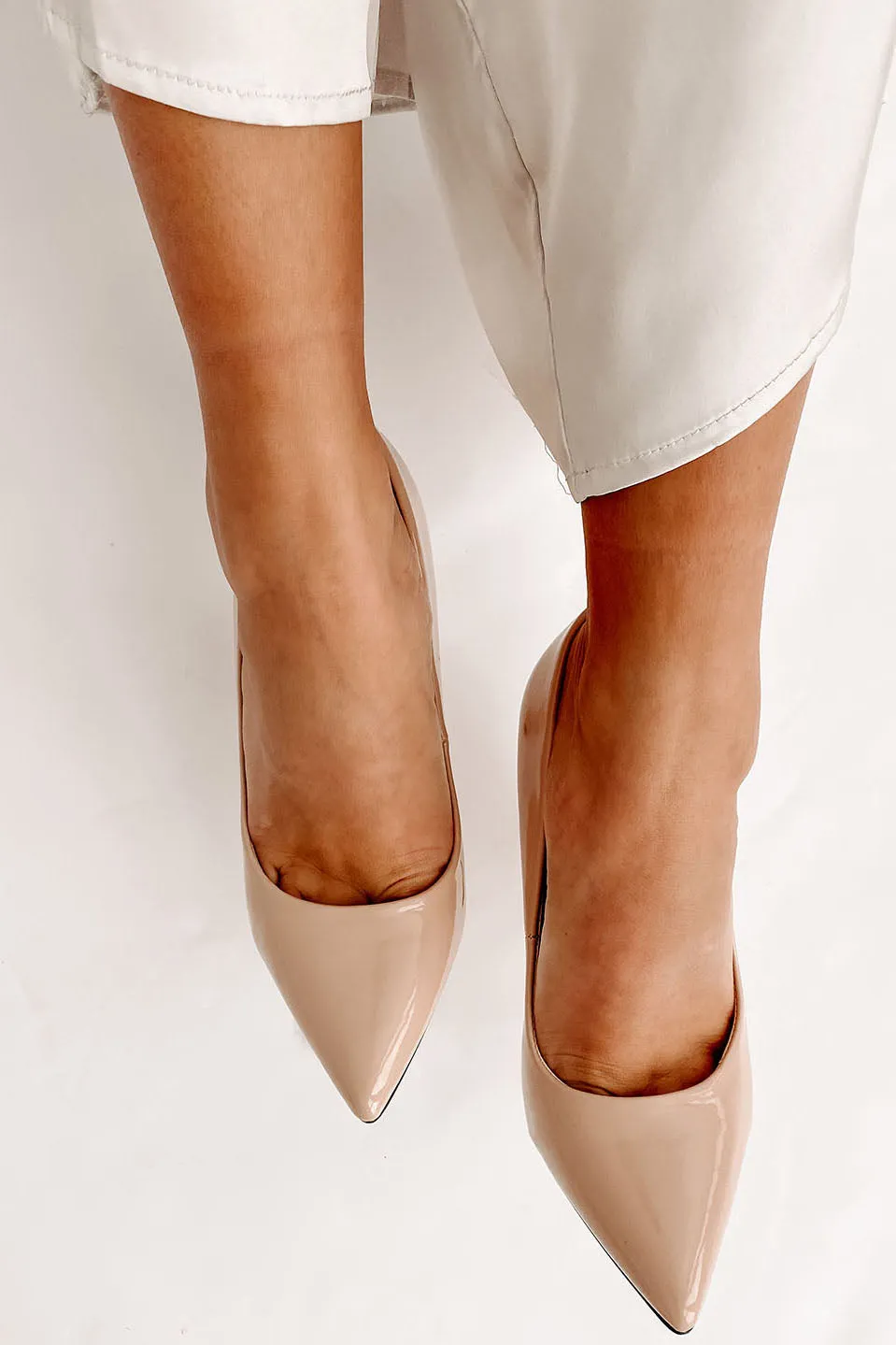 Mean Business Patent Heels (Nude)