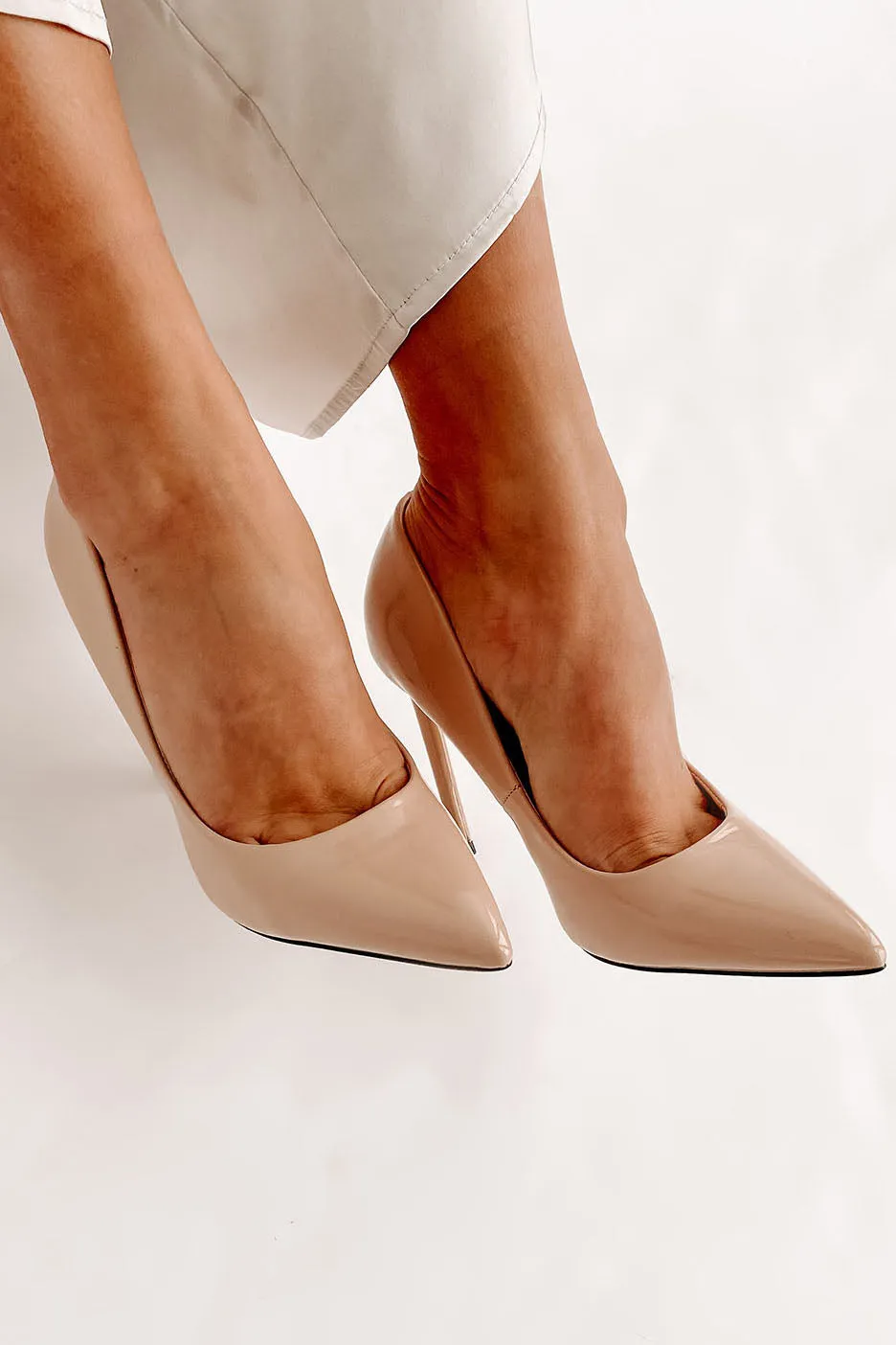 Mean Business Patent Heels (Nude)