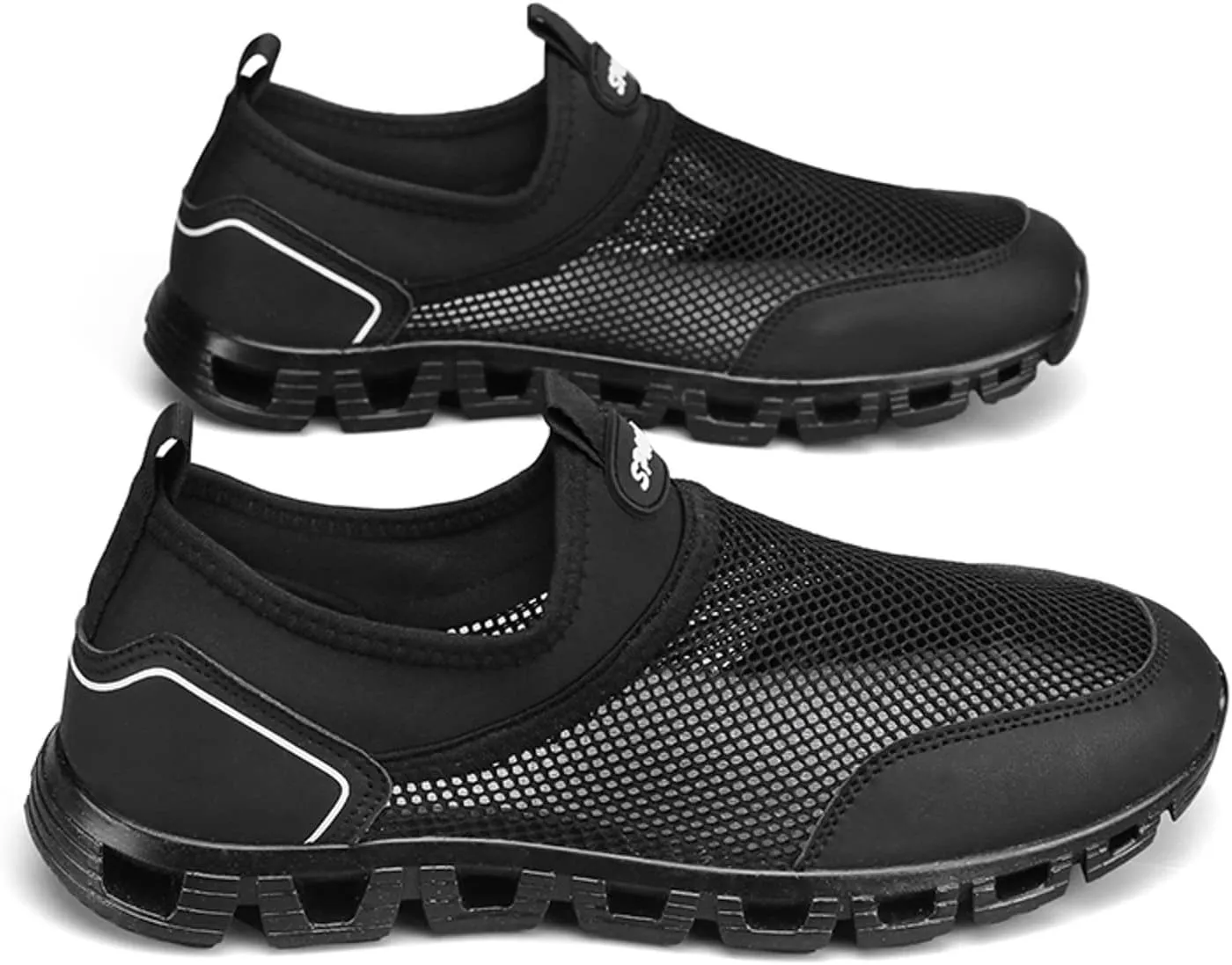 Memory Foam Versatile Shoes for Men Comfortable Breathable Lightweight Tennis Shoe Elastic Fly Woven Mesh Shoes