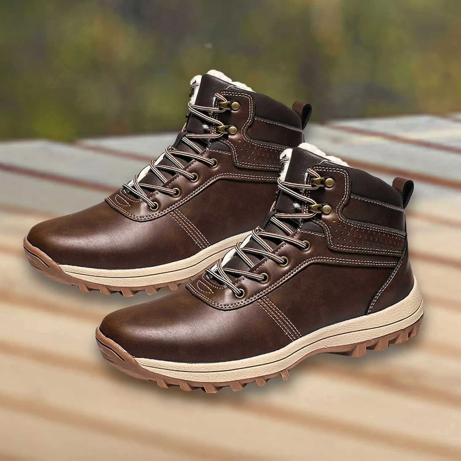 Men Work Boots with Zipper Hiking Sneakers Warm Fur Lined Workout Shoes for Women Comfortable Waterproof Outdoor Work Botas Lightweight Hike Grounded Footwear