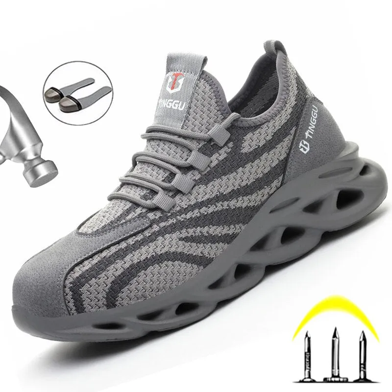Men's Boots Male Work Sneakers Lightweight Safety Shoes
