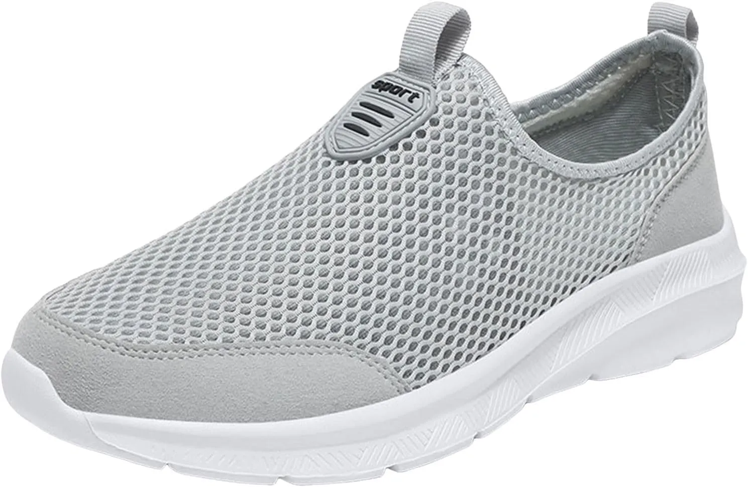 Men's Breathable Barefoot Shoes Lightweight Sport Gym Jogging Walking Sneaker Hook and Loop Orthopedic Sneakers