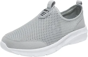 Men's Breathable Barefoot Shoes Lightweight Sport Gym Jogging Walking Sneaker Hook and Loop Orthopedic Sneakers