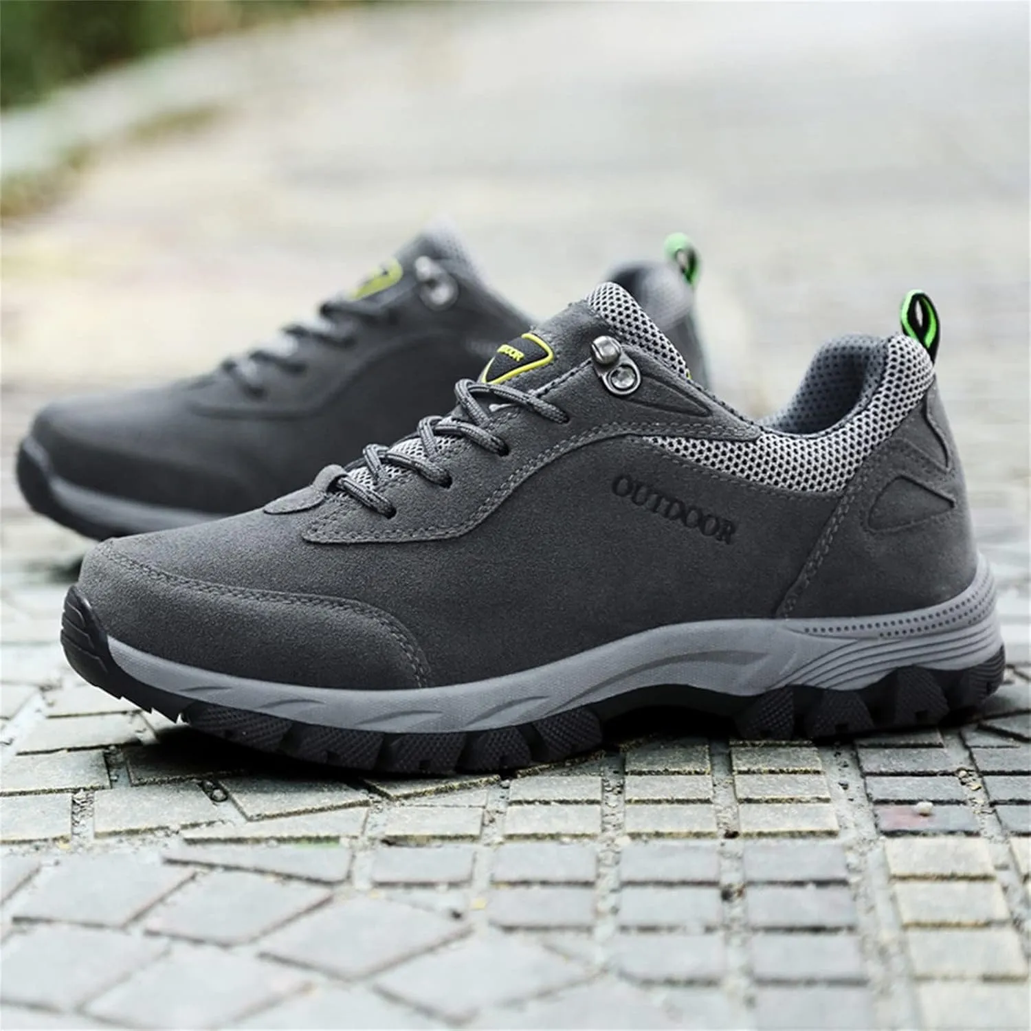 Men's Breathable Stretch Workout Shoes Lace Up Comfortable Light-Weight Shoe Arch Support Walking Shoes for Men