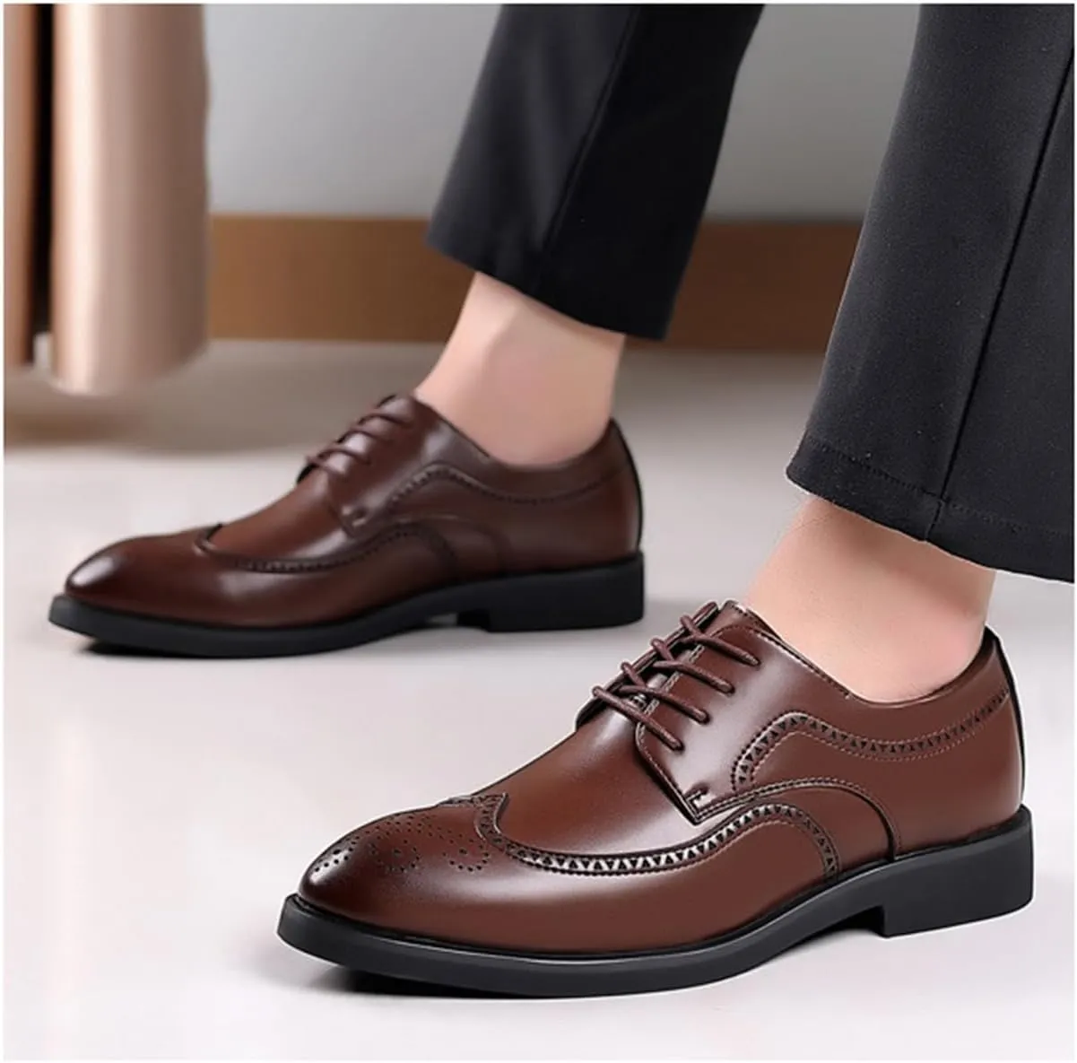 Men's Brogues Classic Dress Shoes Casual Modern Business Shoes Formal Derbys Lace-ups Oxford Shoes