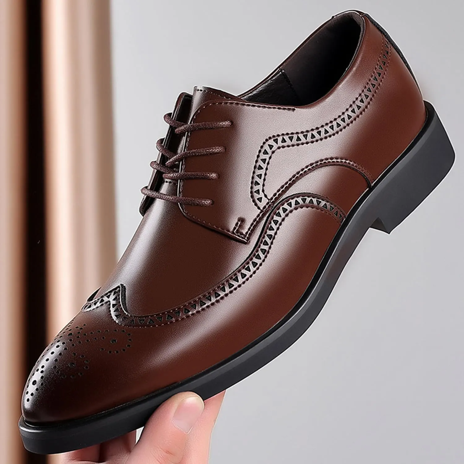 Men's Brogues Classic Dress Shoes Casual Modern Business Shoes Formal Derbys Lace-ups Oxford Shoes