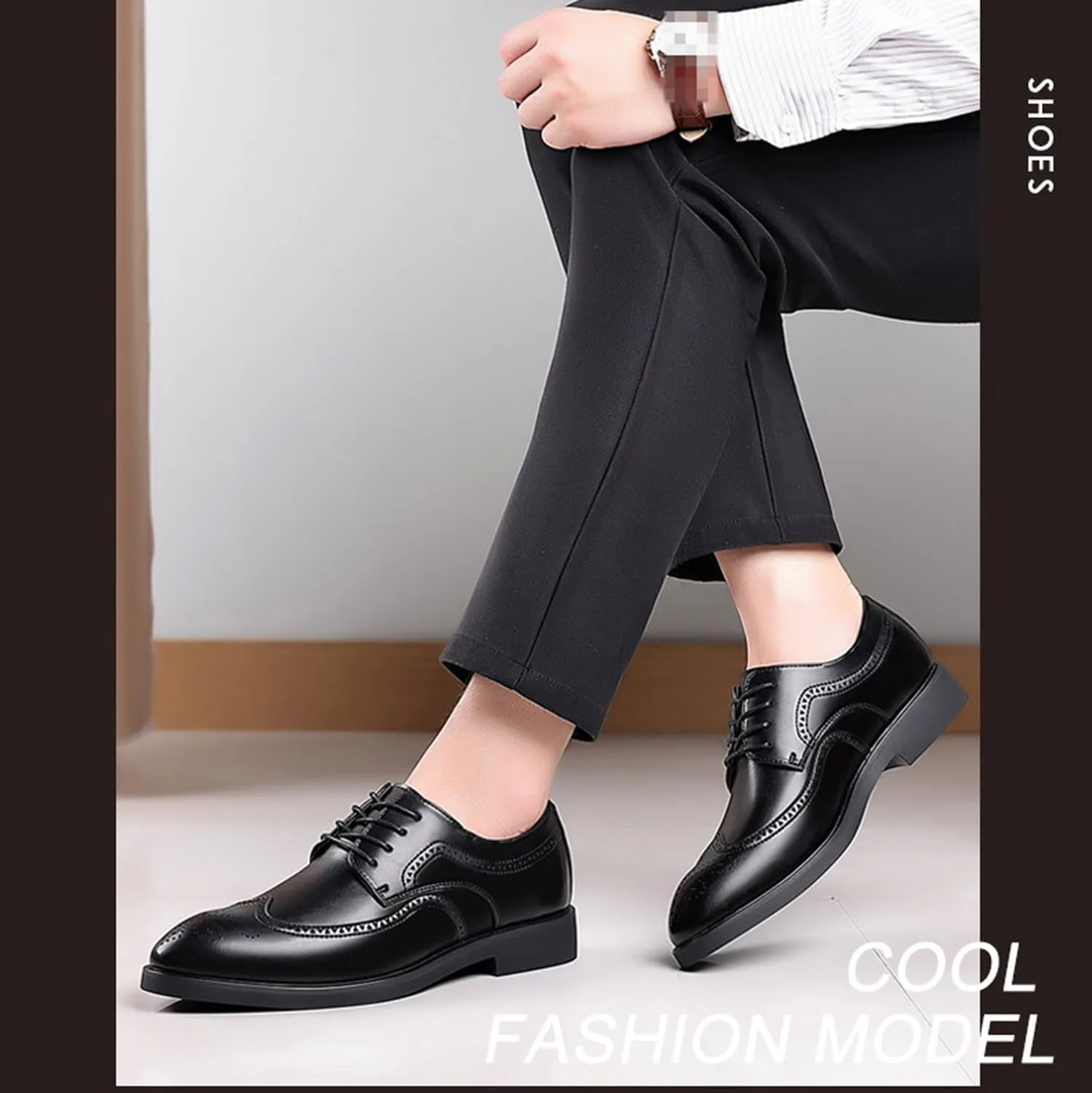 Men's Brogues Classic Dress Shoes Casual Modern Business Shoes Formal Derbys Lace-ups Oxford Shoes
