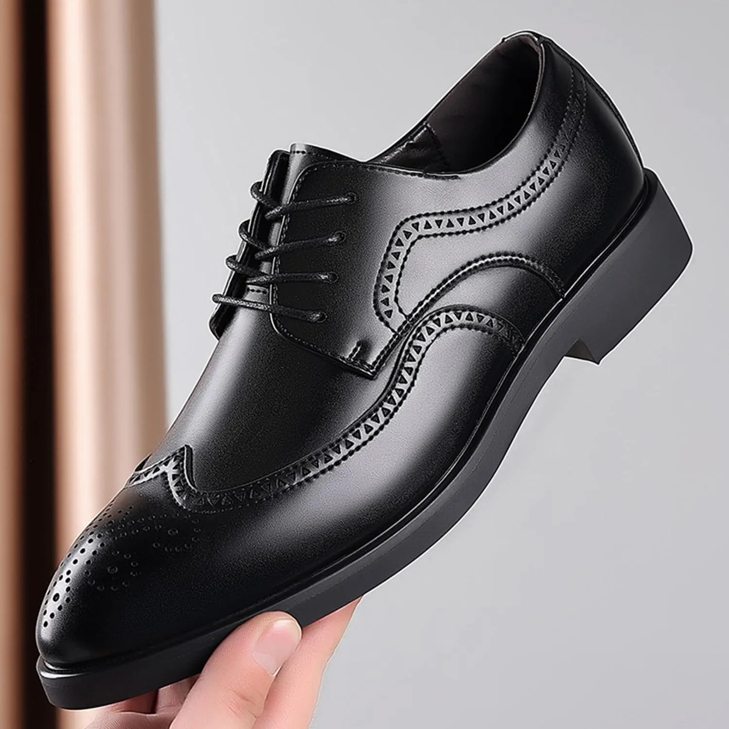 Men's Brogues Classic Dress Shoes Casual Modern Business Shoes Formal Derbys Lace-ups Oxford Shoes