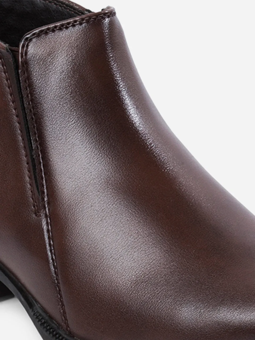 Men's Brown Formal Ankle Slip On Boots (IX3040)