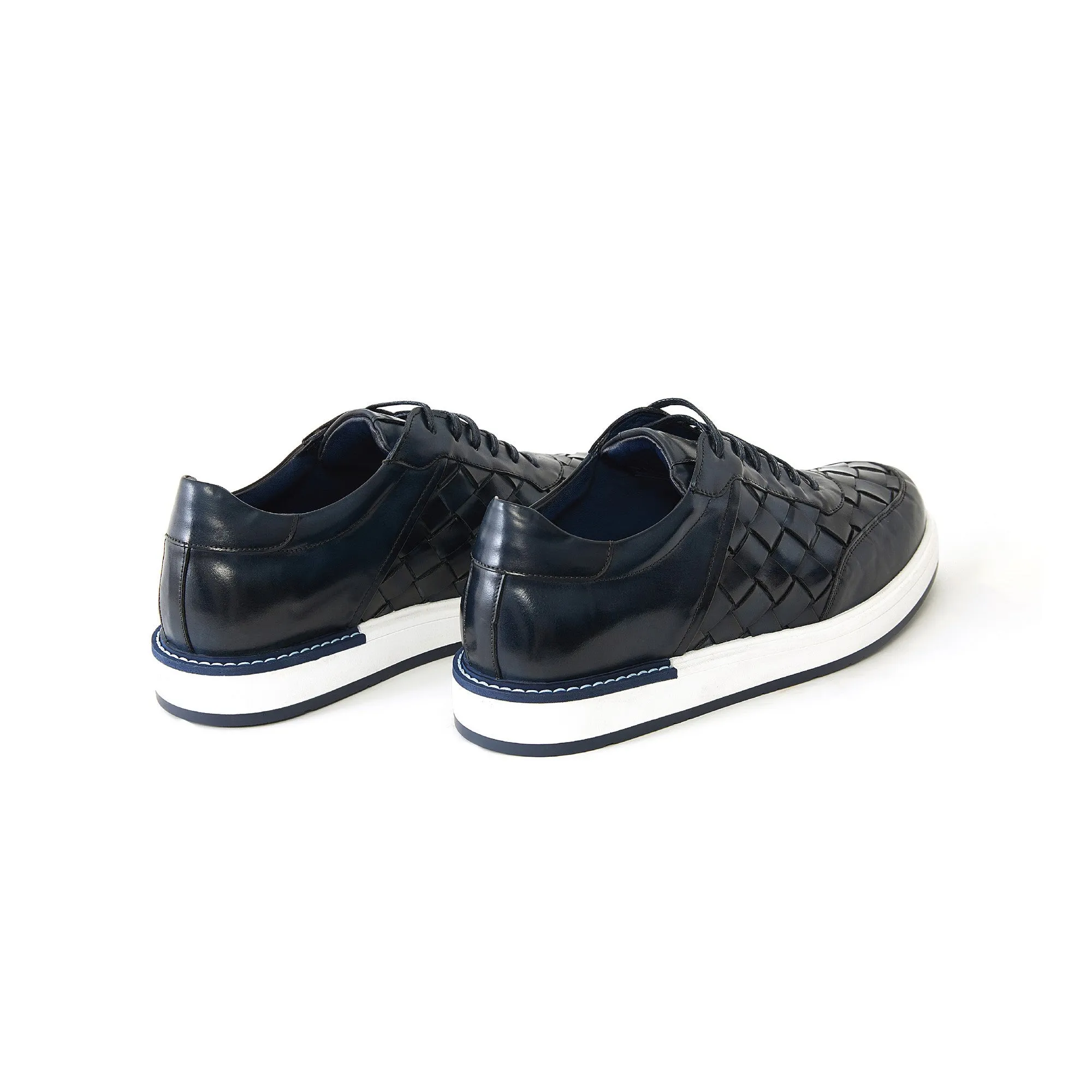 Men's Calf Leather Handcrafted Sneakers M8018