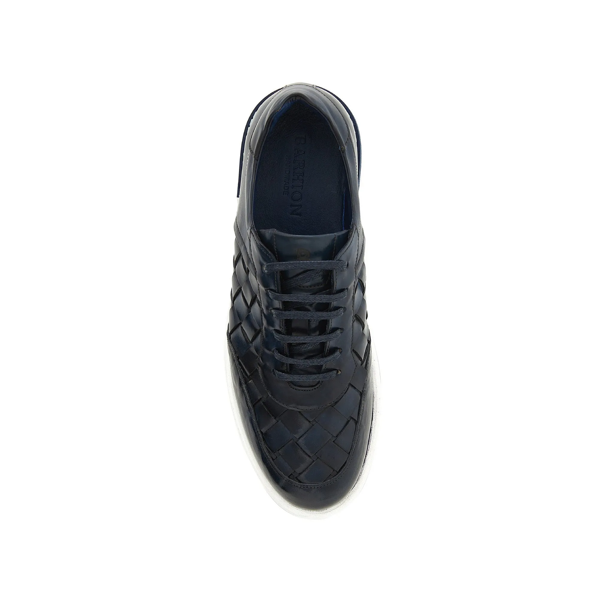 Men's Calf Leather Handcrafted Sneakers M8018