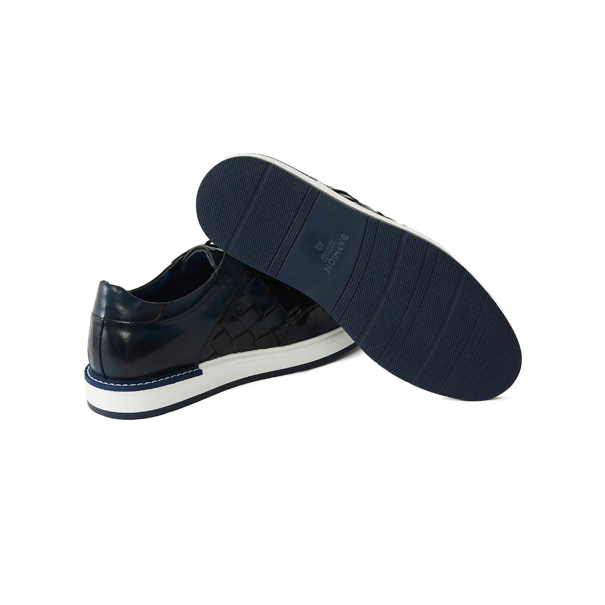 Men's Calf Leather Handcrafted Sneakers M8018