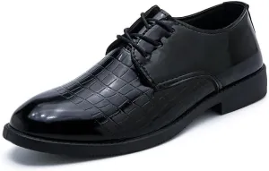 Men's Cap Toe Oxford Dress Casual Leather Lace Up Shoes Prom Dress Shoes Casual Formal Shoes Low Top Non Slip Anti-Slip Slip Resistant Classic