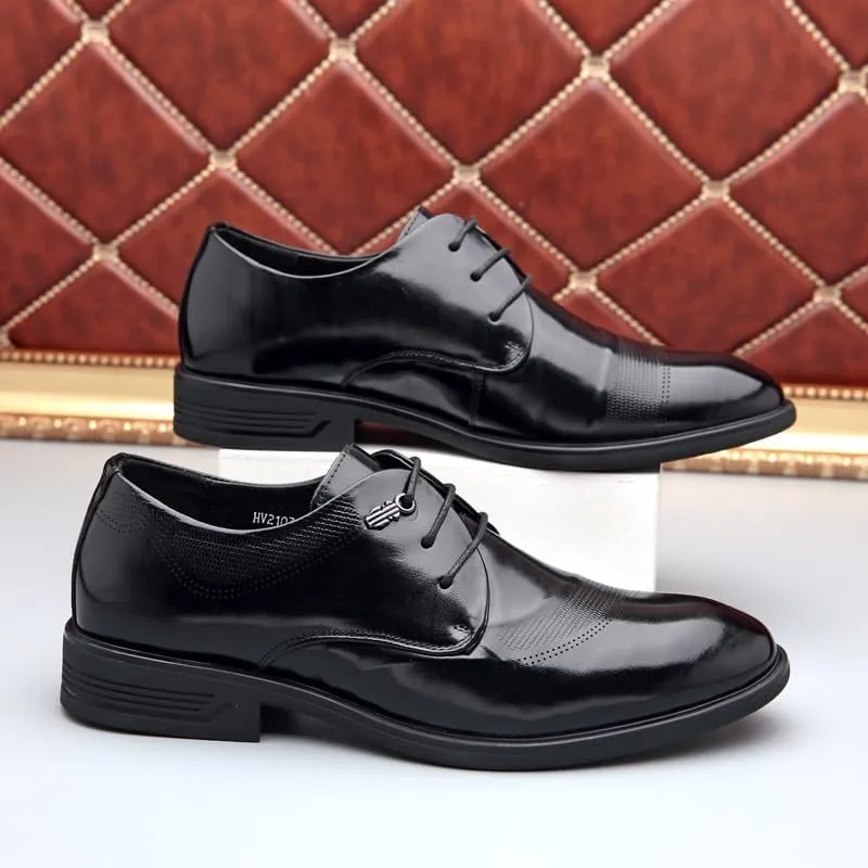 Men's Cap Toe Oxford Dress Shoes Sleek Formal Footwear with Cushioned Insole for Corporate Events & Evening Parties