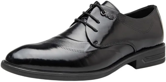Men's Cap Toe Oxford Dress Shoes Sleek Formal Footwear with Cushioned Insole for Corporate Events & Evening Parties