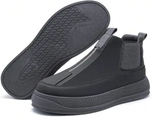 Men's Casual Chukka Fashion Waterproof Ankle Boots, Slip-On, Round Toe