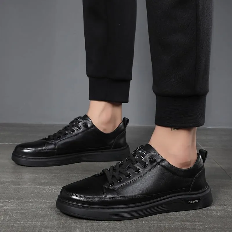 Mens Casual Dress Fashion Walking Sneakers Work Lightweight Soft Sole Hand Business Formal Derby Shoes