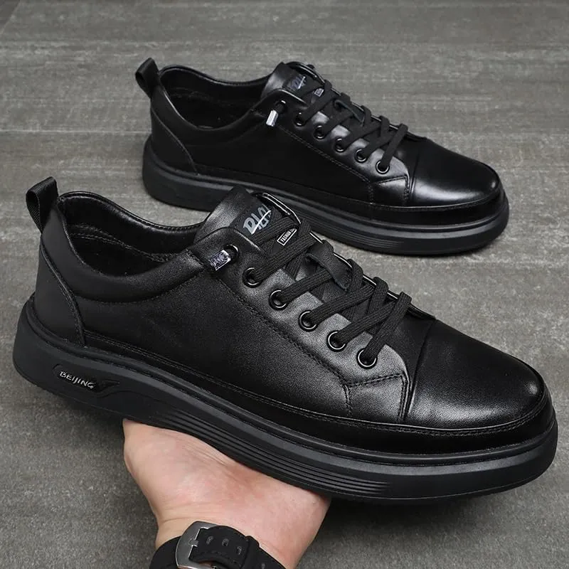 Mens Casual Dress Fashion Walking Sneakers Work Lightweight Soft Sole Hand Business Formal Derby Shoes