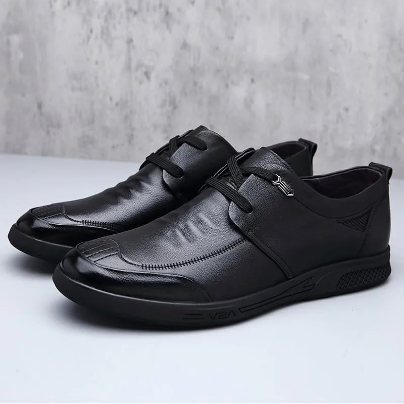 Men's Casual Genuine Leather Flats Soft Driving Walking Loafer Shoes Mens Dress Shoes for Weddings, Parties, Work, Church, Pro