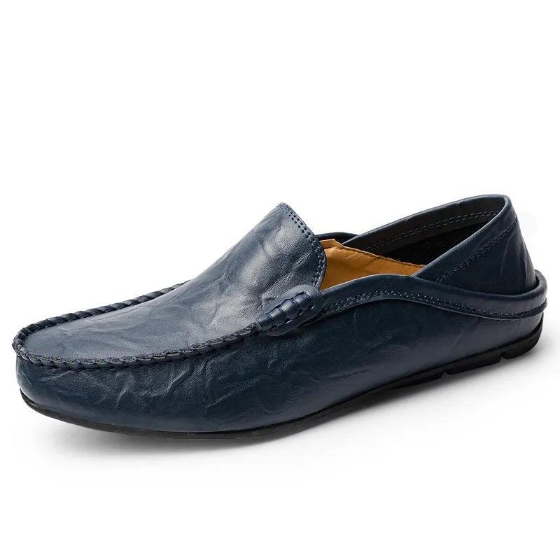 Men's casual leather slip-on shoes